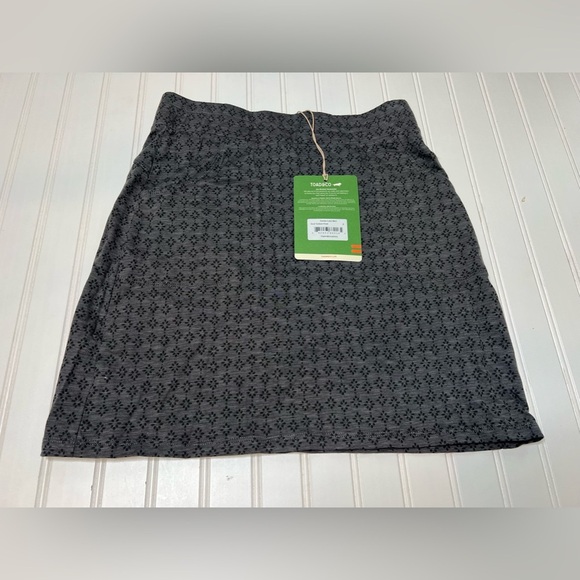 Toad & Co Samba Luna Skirt Gray Printed Small Title Nine Organic Cotton NEW 356 - Picture 1 of 4